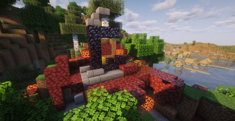 Скрытый портал среди лесных холмов